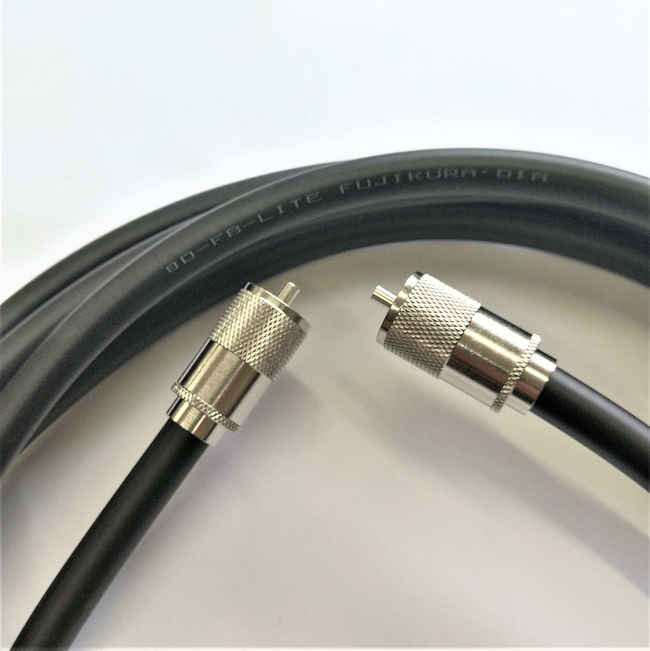 フジクラ 8DFB-LITE 0.3m~5m 両端MP接栓付 無線接続ケーブル 50Ω 同軸ケーブル ブラック F8FL-○MM