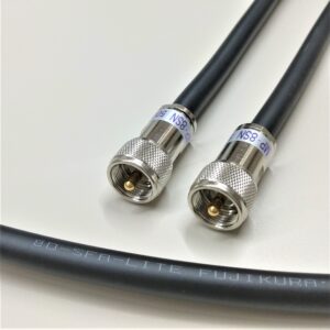 フジクラ 8DSFA-LITE 0.4m~5m 両端50ΩMP接栓付 無線接続ケーブル 同軸ケーブル ブラック F8SF-○MM(SN)