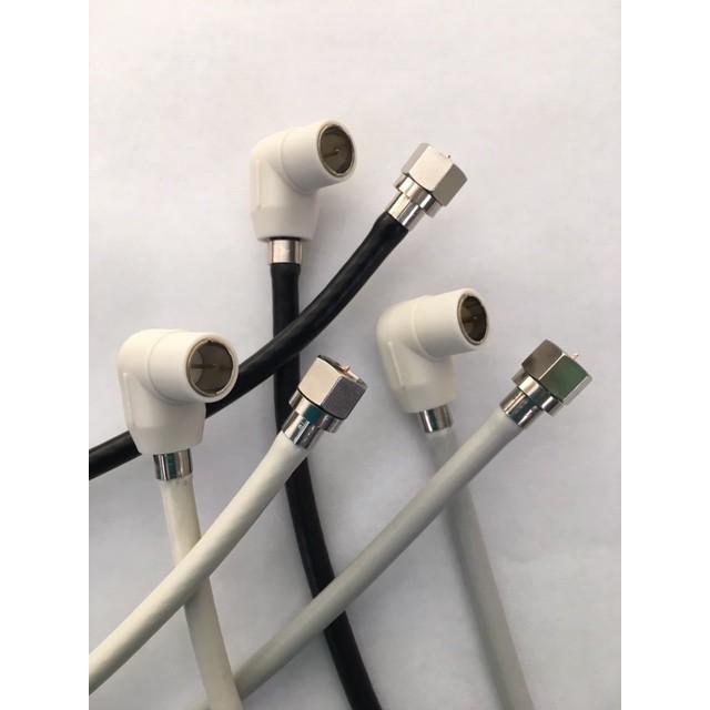 テレビ接続ケーブル ◎4K8K対応!S4C-FB 0.2m~3m 色を選べる! 六角ネジ込み × L型プッシュ接栓付 !24F-〇〇