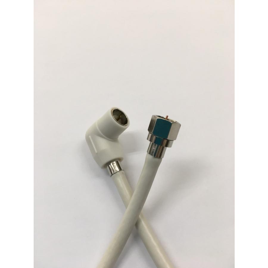 テレビ接続ケーブル ◎4K8K対応!S4C-FB 0.2m~3m 色を選べる! 六角ネジ込み × L型プッシュ接栓付 !24F-〇〇 - 画像 (2)