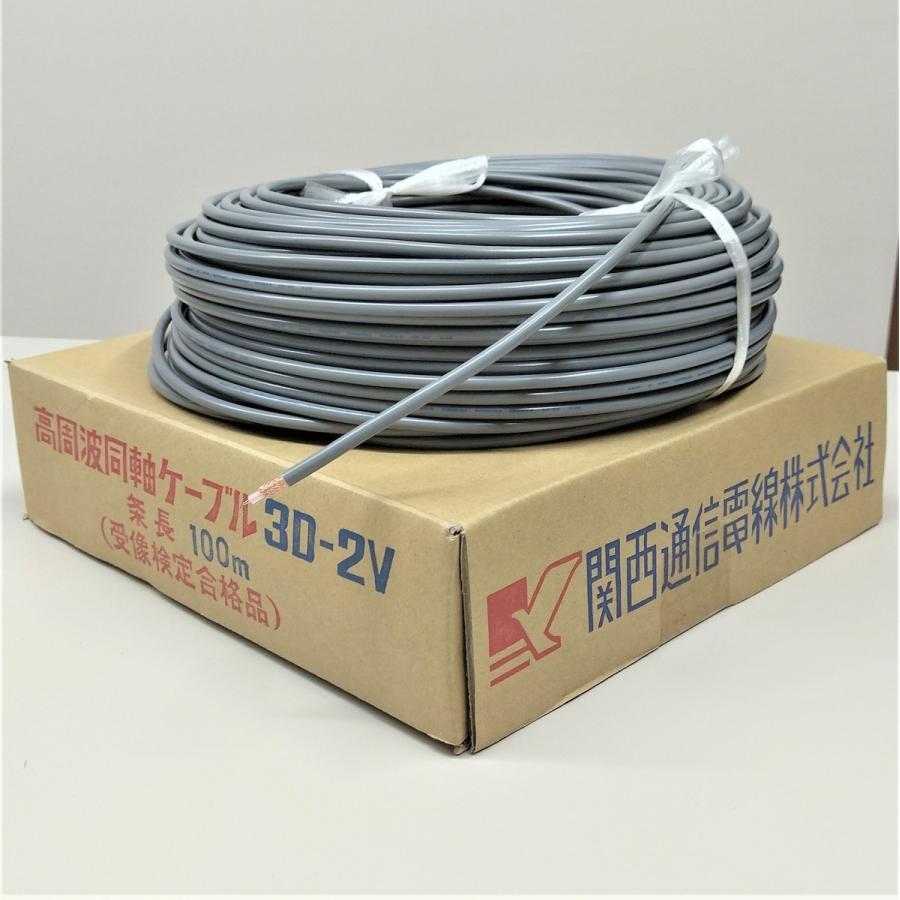 関西通信電線 3D-2V (撚線)グレー 3m~100m 無線用50Ω同軸ケーブル K32G-○○